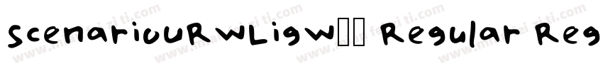 ScenarioURWLigW01 Regular Regular字体转换